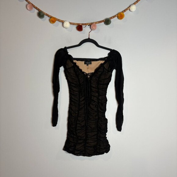Majorelle Darling Dress in Black Lace Up - Picture 2 of 6